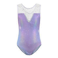 Sportsuit 5-14ปีหญิงแขนกุดระบายอากาศ Biketards Sparkly ถังบัลเล่ต์ยิมนาสติก Leotard