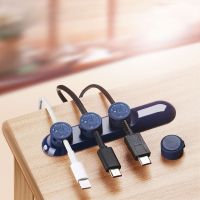 Desk Car Wall Magnetic Cable Clip Organizer Wire Holder Cord Management Winder Line Magnetic Convenient
