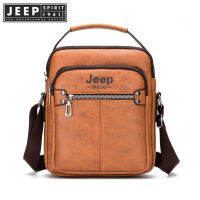 JEEP SPIRIT 1941 ESTD กระเป๋าถือถุงความจุสูงสะพายหนังยุโรปและอเมริกากระเป๋าเดินทางวินเทจ