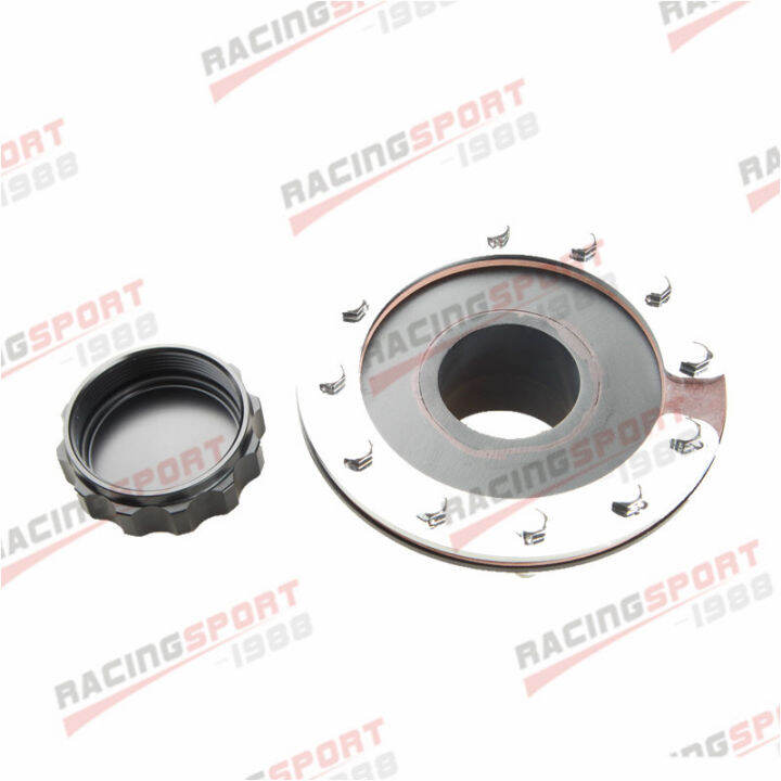 billet-aluminium-12-bolt-flange-fuel-cell-เติมอย่างรวดเร็ว-filler-neck-amp-cap-black