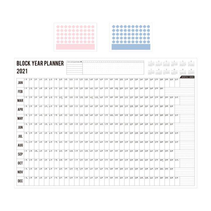 【CW】 Daily Schedule Planner Office Dorm Wall Mounted Year Paper