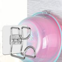 [LWF HOT]卍◘ 10/1Pcs Punch Free Sticky Bathroom Kitchen Traceless Washbasin Save Space Organizer Wall Mount Hook Holder Adhesive Storage Rack