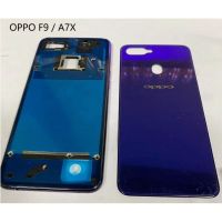 For OPPO F9 Battery Case Back Cover Middle Frame Housing Phone Replacement Spare Parts