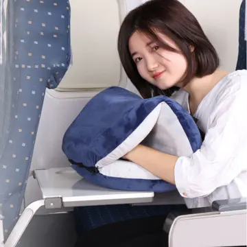 Inflatable Air Cushion Travel Pillow Headrest Chin Support