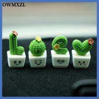 OWMXZL 1/4pcs DIY ตกแต่งรถ อุปกรณ์บ้านตุ๊กตา สวนนางฟ้า ประติมากรรมขนาดเล็ก ตุ๊กตาดอกไม้กระบองเพชร เครื่องประดับขนาดเล็ก กระบองเพชรจิ๋ว ตุ๊กตาภูมิทัศน์ไมโคร