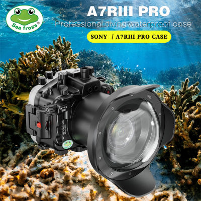 Seafrogs Newest Waterproof 40 Meters/130Ft V.3 Series Underwater Camera Housing Kit for Sony A7R III PRO （Add Adjustable ISO Aperture Dial Function）