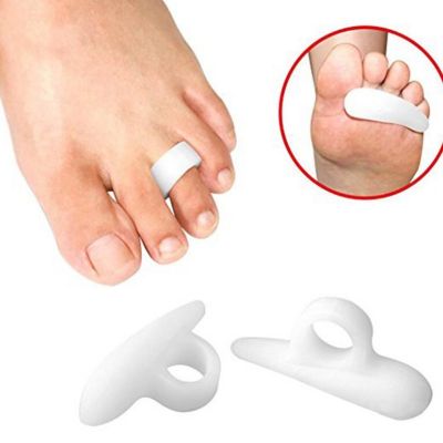 ♚ 1Pair Unisex Hammer Toe Cushions Silicone Protector Toe Separator Gel Support Pads Corrector Straightener Bunion Guard Foot Care