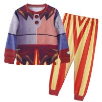 [ในสต็อก] Five Nights At Freddy S Pajamas Set For Kids Boy Girls Long Sleeve 2023 Spring Autumn New Fashion Casual Trousers Pajamas Set Cartoon Print Round Neck T-Shirt Home Wear TK124
