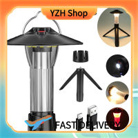 YZH Shop โคมไฟ Led แคมป์อเนกประสงค์น้ำหนักเบาชาร์จได้,โคมไฟฉุกเฉินไฟ Led สำหรับตั้งแคมป์กลางแจ้ง