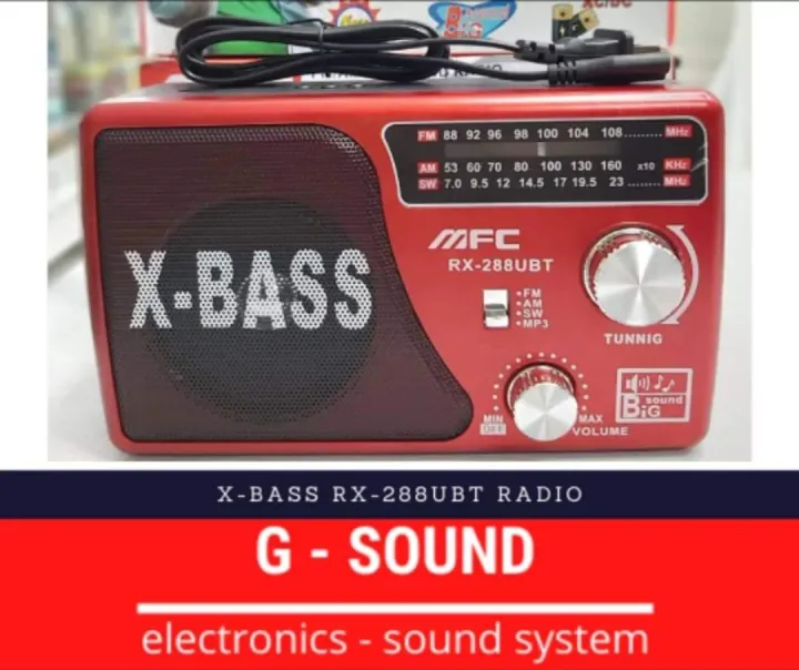 MFC XBASS RX288 AM/FM Radio/USB/TF Card Player/Bluetooth Player
