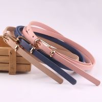 Multi-Color Thin Belts Pu Leather Waistband For Dress Sweater Jean Candy Colors Pin Buckle Waist Strap Casual Waist Belt Belts