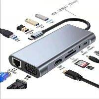 TYPE-C to HDTV 10in1 LAN+Type-C+SD Card+USB3.0*3+HDTV+VGA