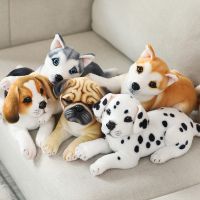 hot！【DT】☾☒  32cm Lifelike Dog Stuffed Soft Animals Real Dalmatian Akita Shar Pei Migru Kids