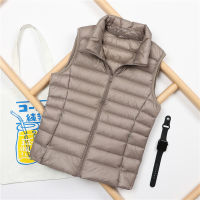 Spring Autumn Women White Duck Down Vest Coat Ultra Light Down Parka Female Sleeveless Waistcoat