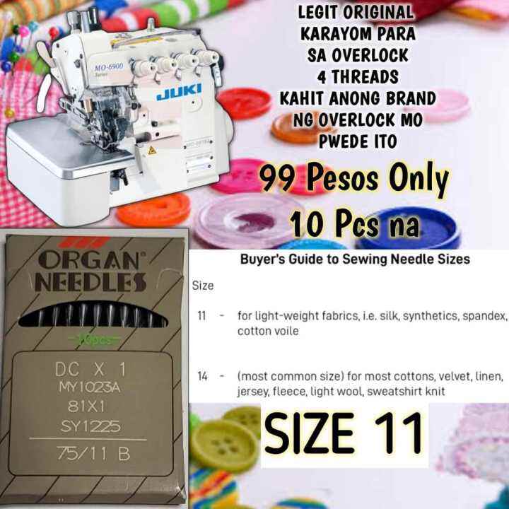 Karayom Para sa Overlock Legit Original MURA LANG/Sewing Machine Needle