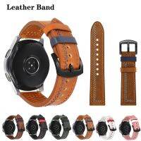 【CW】✖✜  20mm 22mm Leather band for watch 4 5/classic/Active 2 42 40 44mm vintage bracelet 2/3 strap