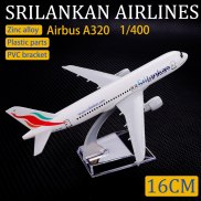 Mô hình máy bay kim loại 1 400 16cm srilankan hãng hàng không A320 mô hình