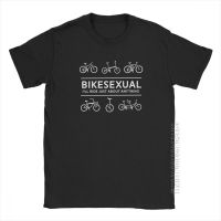 ManS Bikesexual Cyclist T-Shirts Bicycle Biking Bike Cycling Tee Gift T-Shirt Round Neck Short Sleeves Clothing Cotton Tees