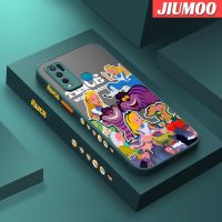 JIUMOO เคสสำหรับ VIVO เคส Y50 Y30i Y30ลายการ์ตูนอลิซในแดนมหัศจรรย์แข็งกันแรงกระแทกฝ้าแบบบางขอบซิลิโคนอ่อนนุ่มเคสป้องกันเลนส์กล้องคลุมทั้งหมดเคสโทรศัพท์มีลาย