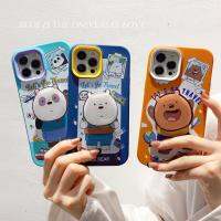 เคสโทรศัพท์มือถือ ลายการ์ตูนหมี 3 1 สําหรับ iPhone 13 12 7Plus X Xs XR