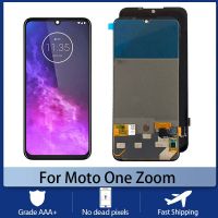 ของแท้สำหรับ Motorola Moto One Zoom One จอโทรศัพท์มือถือจอแสดงผล LCD จอแสดงผล LCD ชุดประกอบดิจิไทเซอร์หน้าจอสัมผัสซูมได้