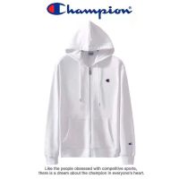 Champion High-end ฤดูใบไม้ผลิและฤดูใบไม้ร่วงผ้าฝ้าย 3D ปักเสื้อกันหนาวสีทึบคู่ซิปเสื้อสเวตเตอร์ถักผู้ชายและผู้หญิง Hooded Jacket