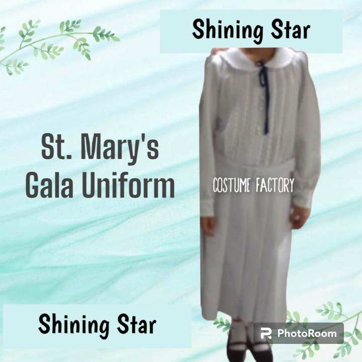 1SS' Gala uniform// St. Mary's Gala uniform// white longsleeves dress Lazada PH
