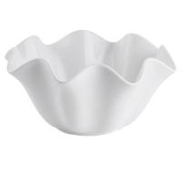 Irregular Simple Ceramic Bowl Ice Cream Fruit Salad Seasoning Dinnerware Porcelain Food Plate Ruffled Utensils Kitchen Tableware