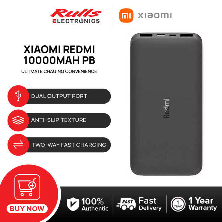 Xiaomi Redmi 10000mAh Power Bank Dual Output Micro USB+USBC Input