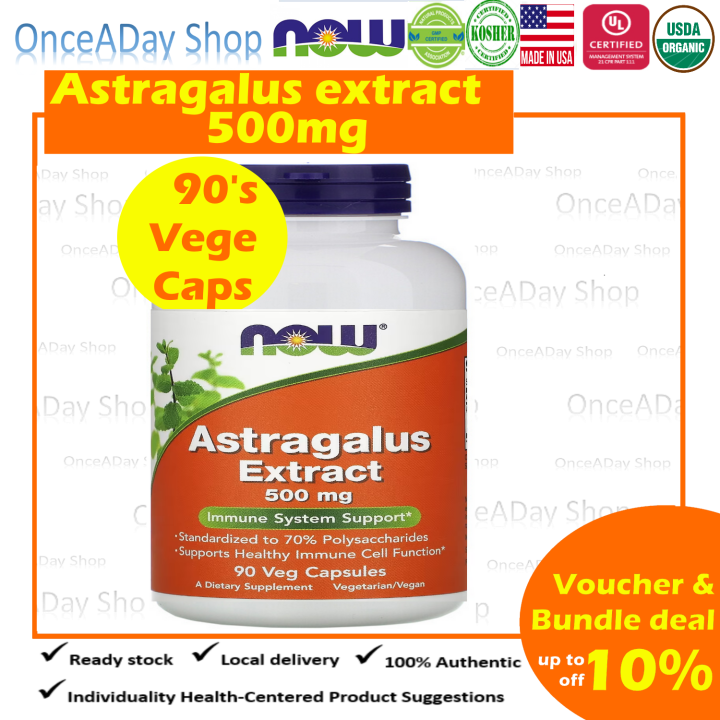 NOW Foods, Astragalus Extract, 500mg, 90 Veg Capsules ONce A Day Shop
