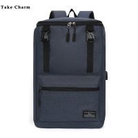 USB Leisure Laptop Backpack For Men Quality Oxford Cloth Waterproof Lightweight Male Business Travel Work Bags Teenager Backbag