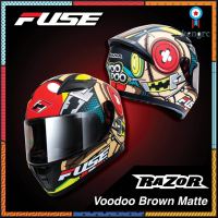 หมวกกันน็อค FUSE รุ่น Razor ลาย Voodoo Brown Matte ?พร้อมส่ง?มีเก็บปลายทาง สินค้ามีจำนวนจำกัด