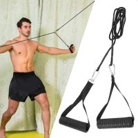 DIY Tricep Press Down Pulley Cable Machine สิ่งที่แนบมาระบบ Grip Handle Triceps Rope สำหรับโรงยิม