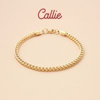 Dd】สร้อยข้อมือสแตนเลสสตีลโซ่โค้งสวยงามร้าน Callie