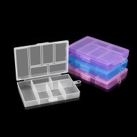 8.4x12mm Holder Case Plastic 6 Slot Adjustable Jewelry Box Storage Case Craft Jewelry Organizer Container For DIY Jewelry Making
