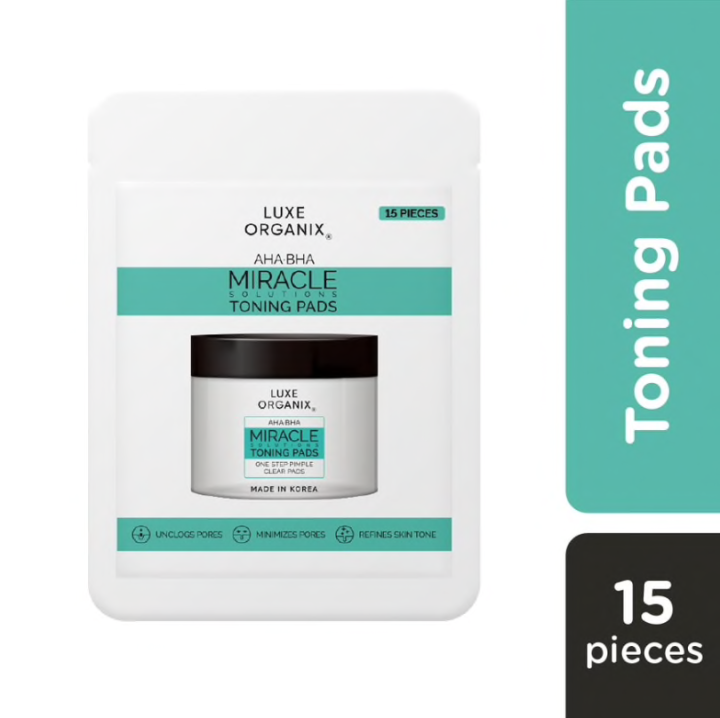 Luxe Organix AHA/BHA Miracle Solution Toning Pads 15s | Lazada PH