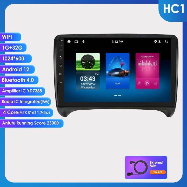 carplay-4g-lte-แอนดรอยด์9-12วิทยุสเตอริโอรถยนต์สำหรับ-audi-tt-mk2-8j-นำทาง2006-2014เครื่องเล่นภาพเคลื่อนไหวหลายชนิดระบบเสียง-wifi-bt