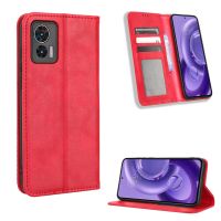 SmartPhonemall For Motorola Edge 30 Neo / Edge 30 Lite Magnetic Buckle Retro Texture Leather Phone Case(Red)