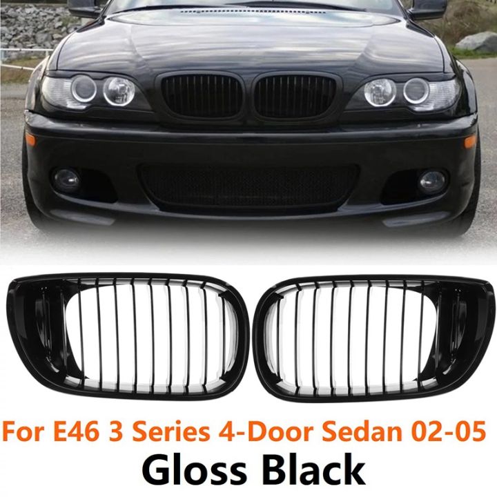 gloss-black-front-hood-kidney-grill-for-bmw-e46-3-series-2002-2005-4d-sedan-318i-320i-323i-328i-front-bumper-grille