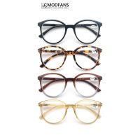 MODFANS Round Classic Eyeglasses Frame Women Reading Glasses Flexble Spring Hinge Comfort Wear with Diopter 0.50 to 4.0