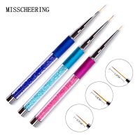 1Pcs Professional Nail Art Brushes Carved Nail Art Liner 3D Painting Brush Pen Rhinestones Beauty Uv Gel Brush Manicure Tools Artist Brushes Tools