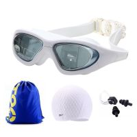 Swimming Glasses Myopia Earplug Waterproof Silicone Cap Carry Bag Pool Water Swim Eyewear Prescription Diopter Diving Goggles