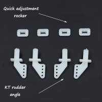 Undergrouound DISTILL65UN5 5/10ชิ้นคุณภาพสูงสีขาวไนลอน KT มุมหางเสือเครื่องบินรุ่น RC การปรับคันโยกควบคุมแตรอย่างรวดเร็ว