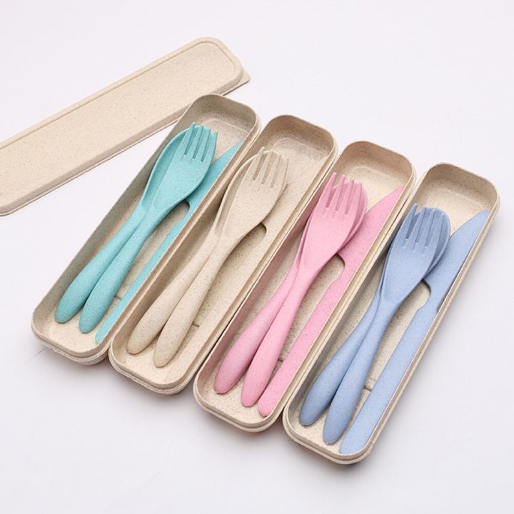 3pcs-wheat-straw-dinnerware-set-portable-tableware-knife-fork-spoon-eco-friendly-travel-cutlery-set-utensil-box-chopsticks-set-flatware-sets