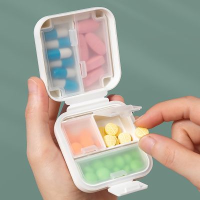 ♙ 5/8 Grids Organizer Container For Tablets Travel Pill Box With Seal Ring Sealed Organizer Container Portable Medicines Case