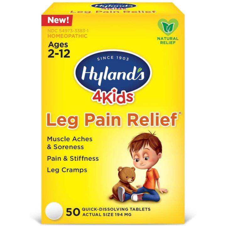 Painkillers Hyland's 4 Kids Leg Pain Relief, Natural Relief of Muscle Aches Soreness, Stiffness