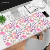 Flower Mouse Pad Large Table Mat Computer Mousepad Soft Rubber Mause Pad Watercolor Art Office Pc Keyboard Desk Mat Carpet XXL