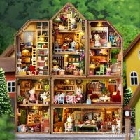 【hot】☸ﺴ☸  New Diy Town Casa Houses Miniature Kits With Dollhouse Birthday Gifts