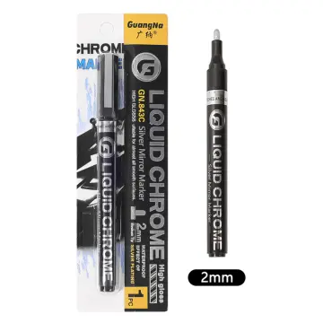Silver Liquid Chrome Mirror Marker Reflective Gloss Metallic Marker Pen  Craft US