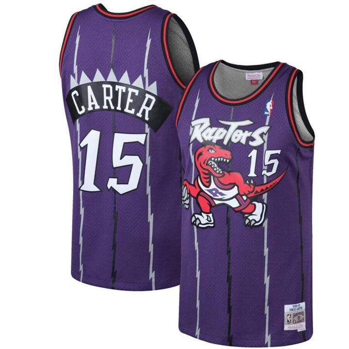 2022สีม่วง-swingman-jersey-no-15-toronto-raptors-1999-vince-carter-บาสเกตบอลเสื้อผ้า-nba-mitchell-amp-ness-hardwood-classics-สำหรับชายคุณภาพสูงแท้-breathable